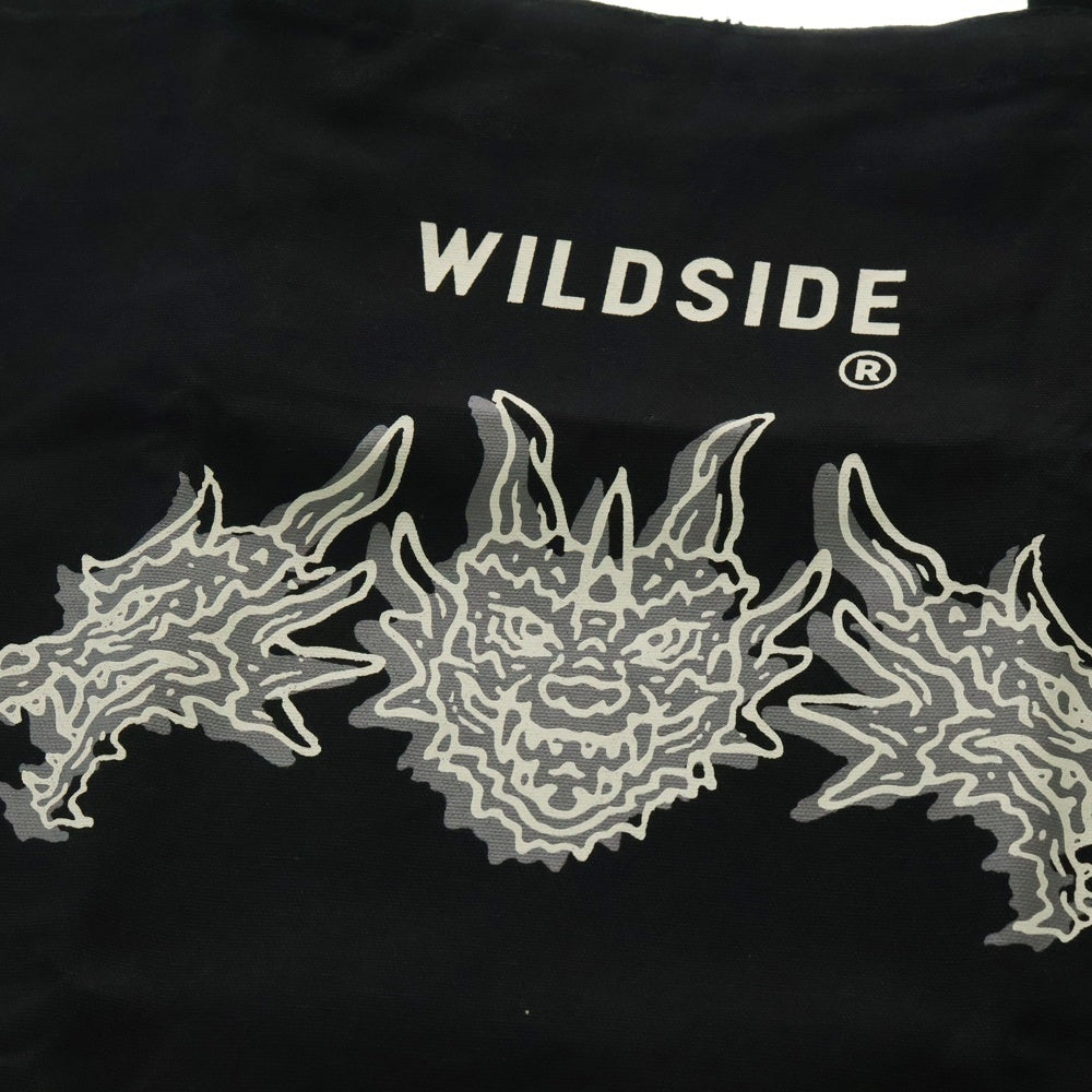 WILDSIDE YOHJI YAMAMOTO(ワイルドサイド ヨウジ ヤマモト) × IZUMONSTER Tote Bag Tote Bag Godzilla イズモンスター トートバッグ ゴジラ ブラック SM‐I70‐094