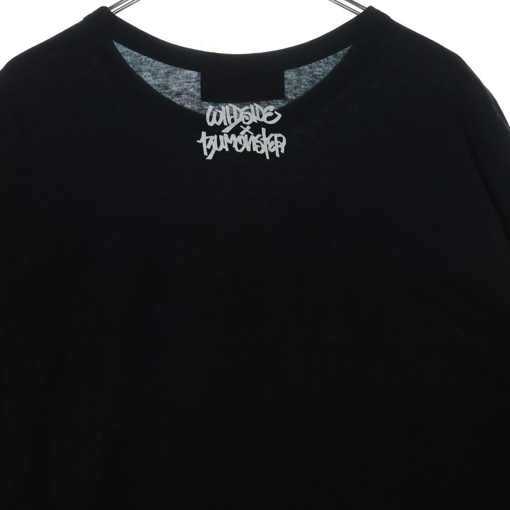 WILDSIDE YOHJI YAMAMOTO(ワイルドサイド ヨウジ ヤマモト) × IZUMONSTER Oversized T-Shirt Godzilla イズモンスター 半袖カットソーTシャツ ゴジラ ブラック SM‐T70‐025