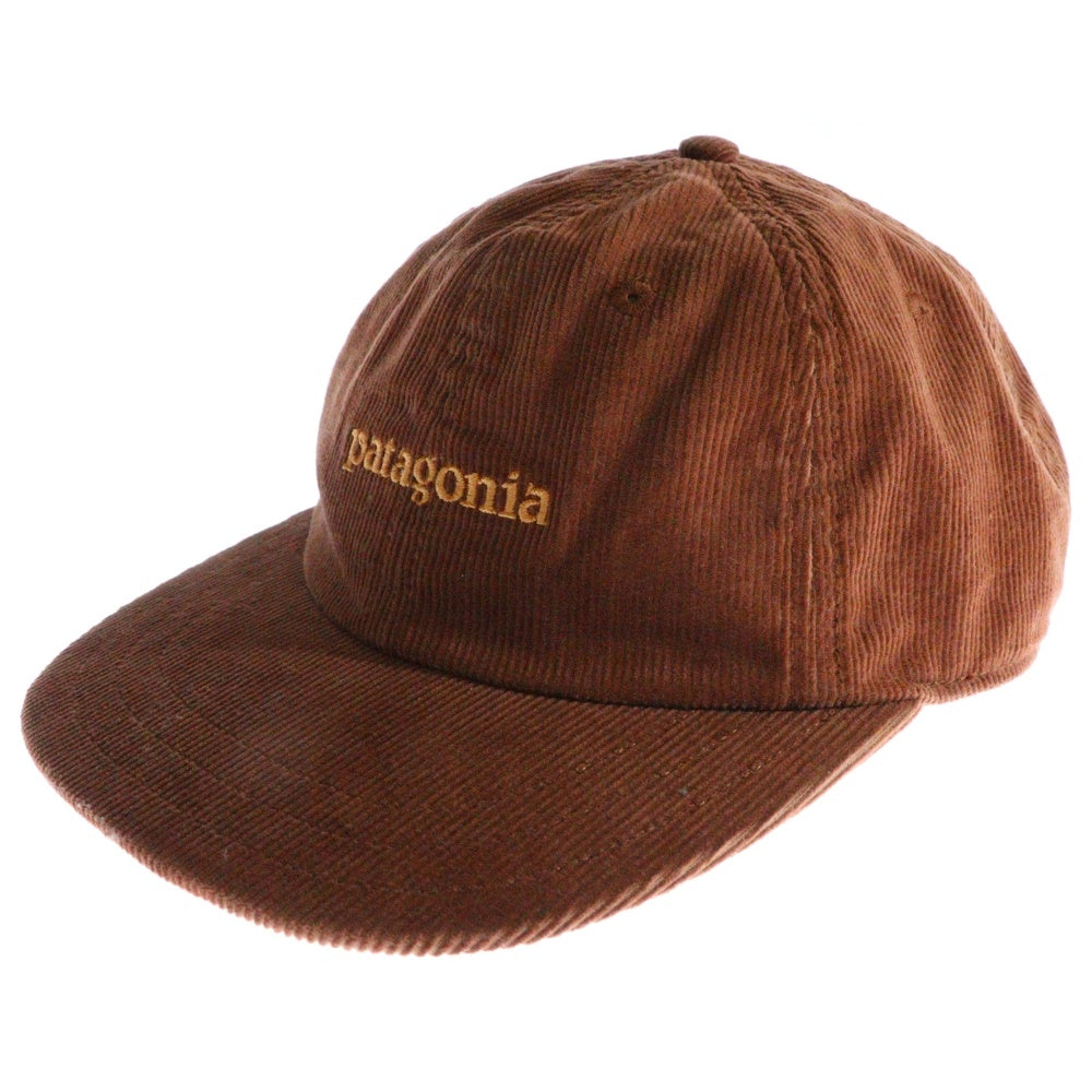 PATAGONIA(パタゴニア) フロントロゴ刺繍 コーデュロイ 6パネルキャップ 帽子 ブラウン STY33535FA22