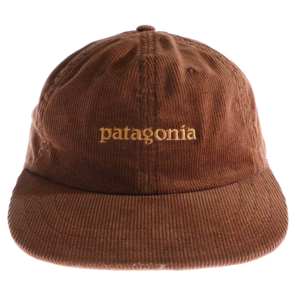 PATAGONIA(パタゴニア) フロントロゴ刺繍 コーデュロイ 6パネルキャップ 帽子 ブラウン STY33535FA22