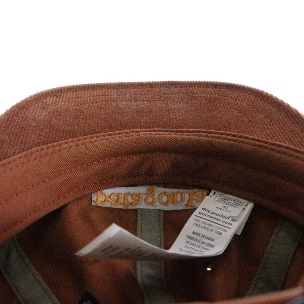 PATAGONIA(パタゴニア) フロントロゴ刺繍 コーデュロイ 6パネルキャップ 帽子 ブラウン STY33535FA22
