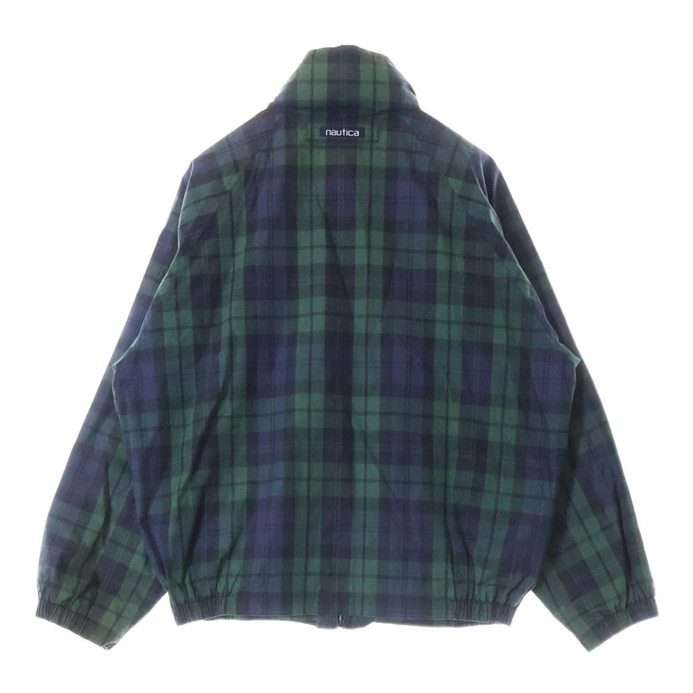 NAUTICA(ノーティカ) 90S VINTAGE ヴィンテージ マレーシア製 ブラックウォッチ コットン スイングトップ ブルゾン ブラック/グリーン