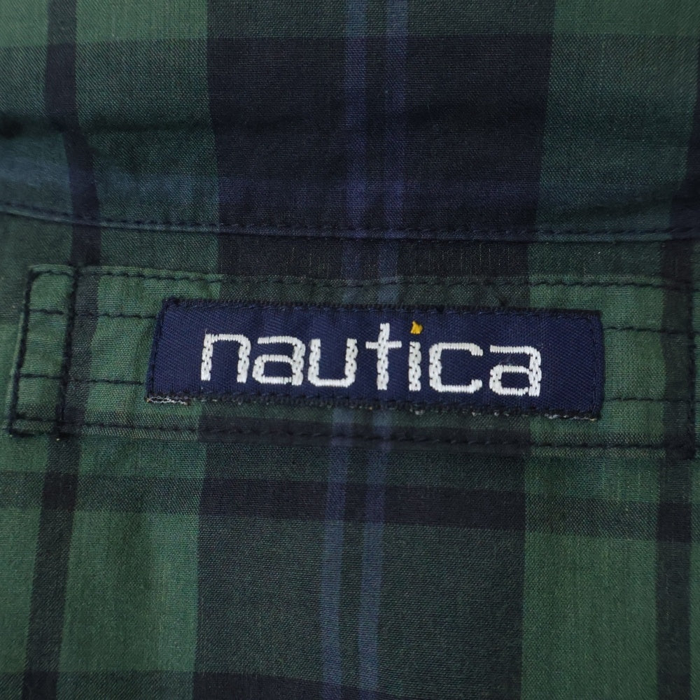 NAUTICA(ノーティカ) 90S VINTAGE ヴィンテージ マレーシア製 ブラックウォッチ コットン スイングトップ ブルゾン ブラック/グリーン