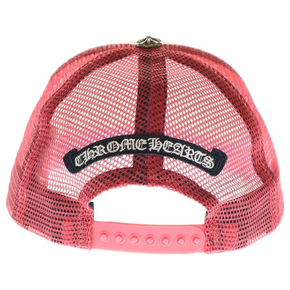 CHROME HEARTS(クロムハーツ) TRUCKER CAP 英字プリント メッシュ トラッカーキャップ 帽子 レッド