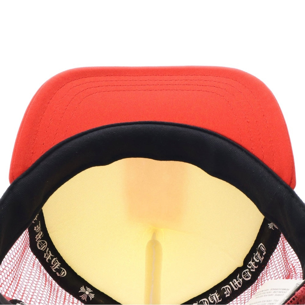 CHROME HEARTS(クロムハーツ) TRUCKER CAP 英字プリント メッシュ トラッカーキャップ 帽子 レッド