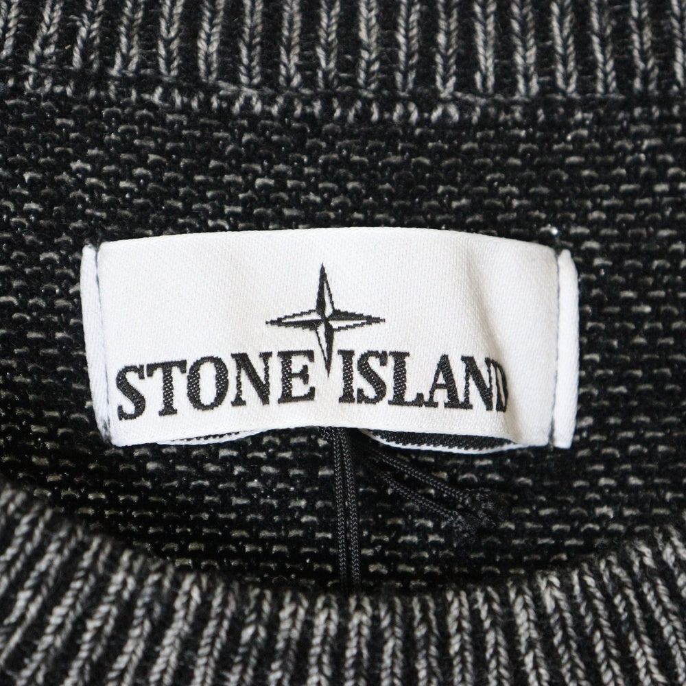 STONE ISLAND(ストーンアイランド) CREWNECK KNIT SWEATER ロゴワッペン クルーネックニットセーター グレー 7715541C8