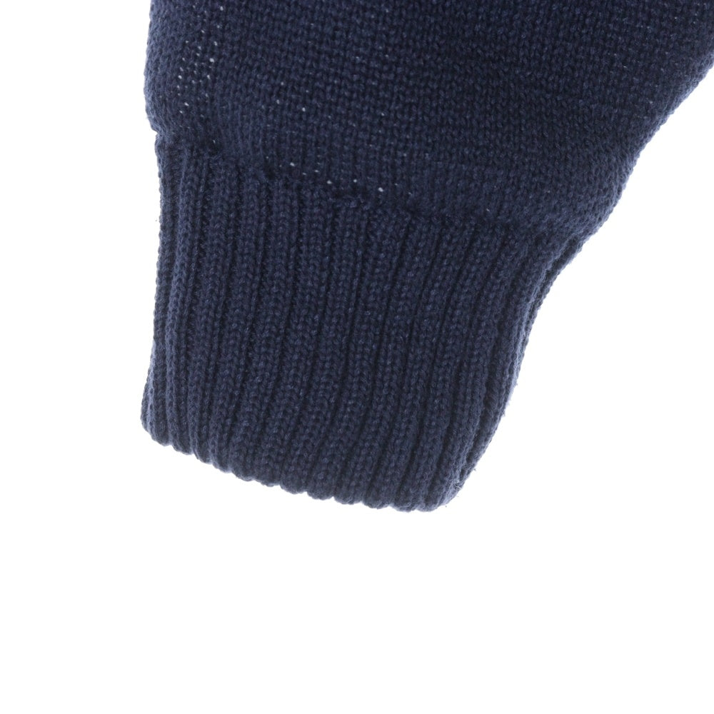 Setinn(セットイン) 24AW JACQUARD KNIT フロントロゴ クルーネック ジャガードニット セーター ネイビー 86-15-0008-147