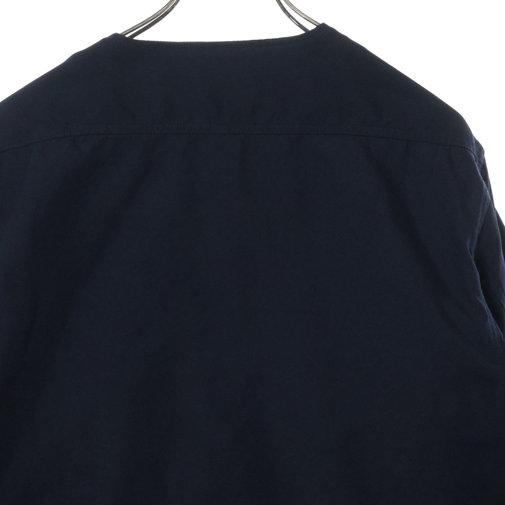 nonnative(ノンネイティブ) RIDER BLOUSON POLY TWILL SHAPE MEMORY ポリツイル ライダー ノーカラーブルゾン ジャケット ネイビー NN-J3914