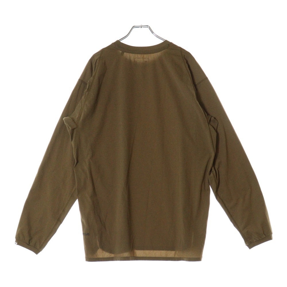 nonnative(ノンネイティブ) ×CANTERBURY halfTen TRAINER PULLOVER L/S POLY JERSEY カンタベリー ハーフテン ポリジャージー トレーナー 長袖Tシャツ カットソー ブラウン HTM4101