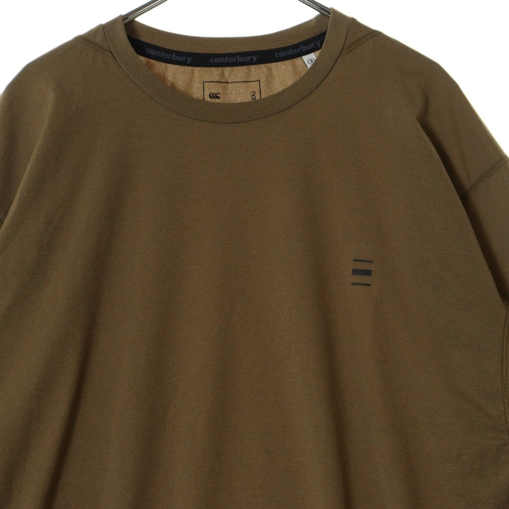 nonnative(ノンネイティブ) ×CANTERBURY halfTen TRAINER PULLOVER L/S POLY JERSEY カンタベリー ハーフテン ポリジャージー トレーナー 長袖Tシャツ カットソー ブラウン HTM4101