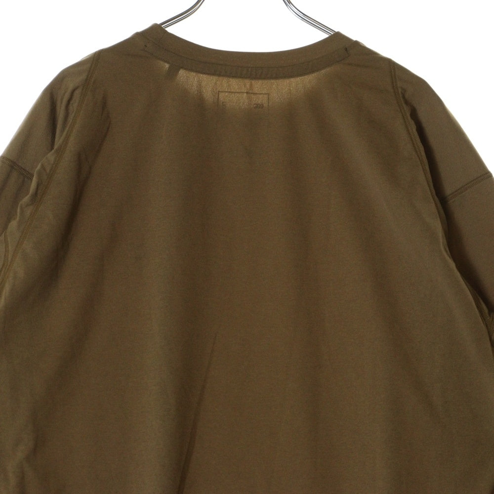 nonnative(ノンネイティブ) ×CANTERBURY halfTen TRAINER PULLOVER L/S POLY JERSEY カンタベリー ハーフテン ポリジャージー トレーナー 長袖Tシャツ カットソー ブラウン HTM4101