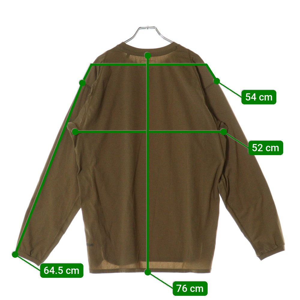 nonnative(ノンネイティブ) ×CANTERBURY halfTen TRAINER PULLOVER L/S POLY JERSEY カンタベリー ハーフテン ポリジャージー トレーナー 長袖Tシャツ カットソー ブラウン HTM4101