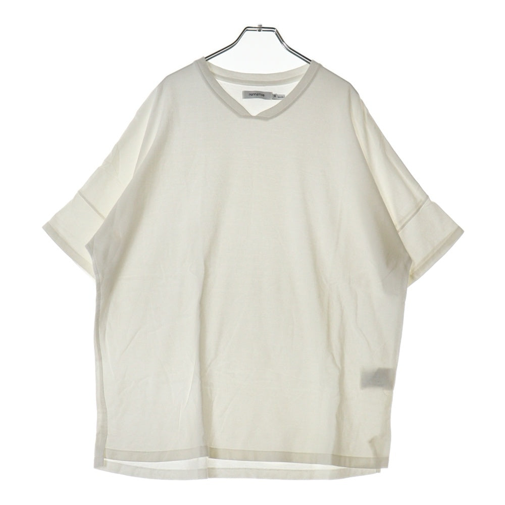 nonnative(ノンネイティブ) CLERK S/S V NECK TEE クラーク Vネック コットン 半袖Tシャツ カットソー ホワイト NN-C4230