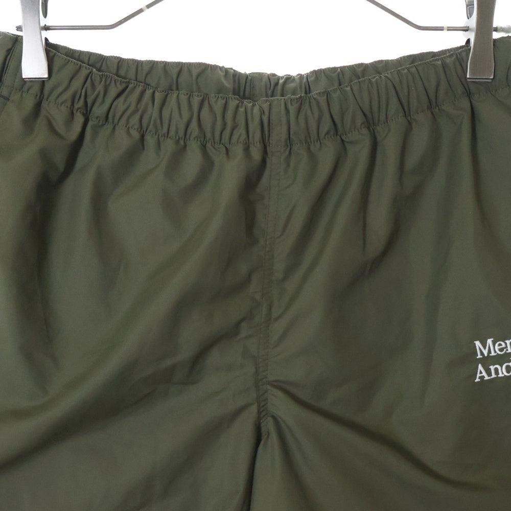 Mercedes Anchor Inc.(メルセデスアンカーインク) WATERPROOF SHORTS ロゴ刺繍 ウォータープルーフ ポリエステルショーツ カーキ