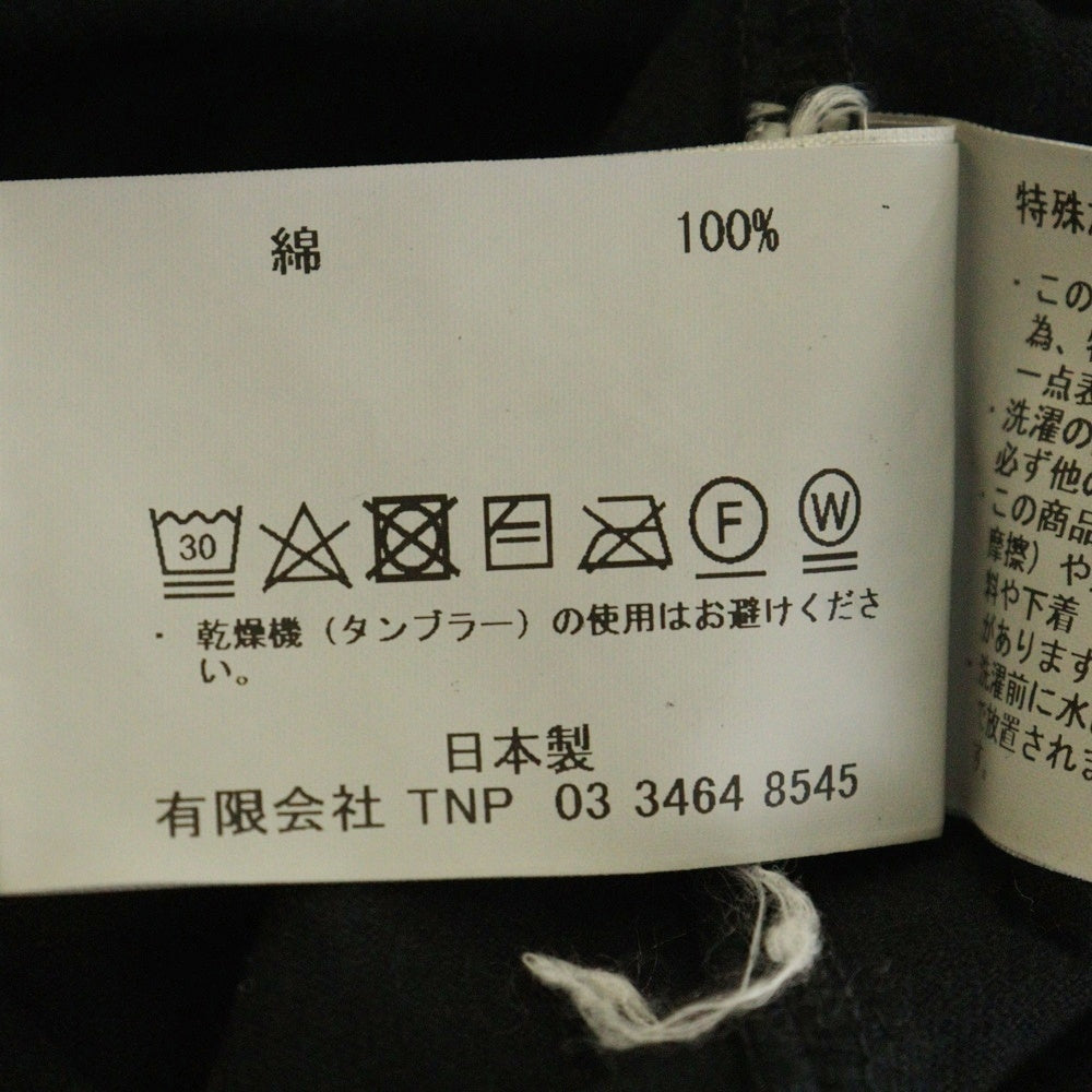 nonnative(ノンネイティブ) CLERK S/S V NECK TEE クラーク Vネック コットン 半袖Tシャツ カットソー ブラック NN-C4230