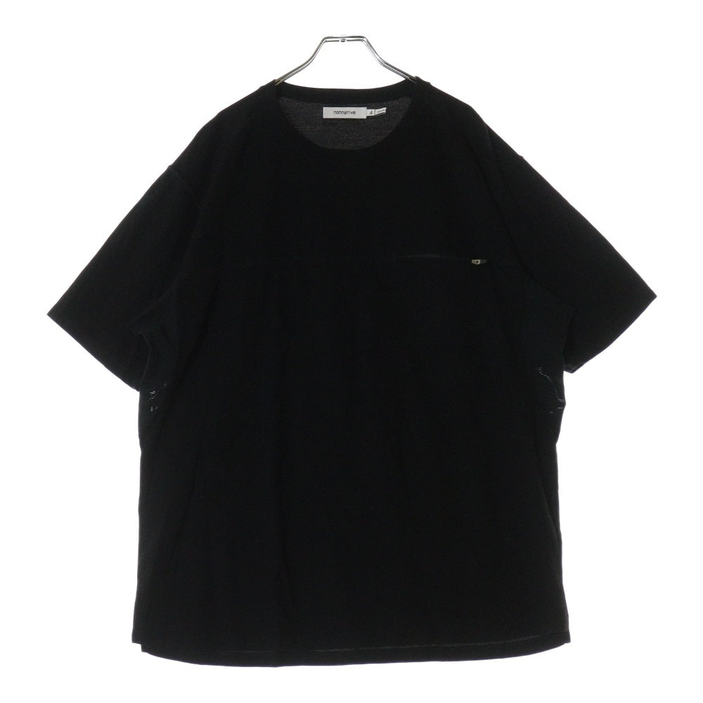 nonnative(ノンネイティブ) JOGGER S/S TEE C/N JERSEY ICE PACK アイスパック フロントジップポケット ジョガー 半袖Tシャツ カットソー ブラック NN-C4221