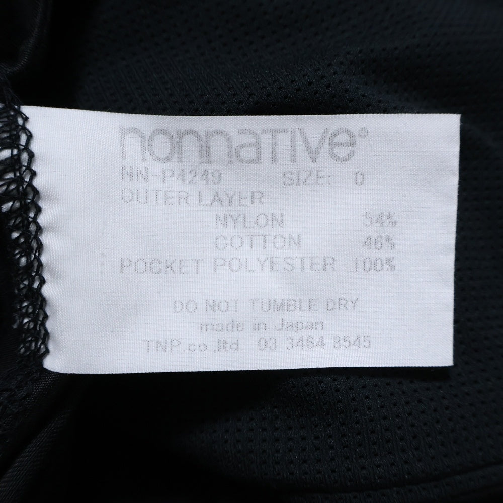 nonnative(ノンネイティブ) JOGGER EASY SHORTS C/N JERSEY ICE PACK アイスパック ジップポケット ジョガー イージーショーツ ハーフパンツ ブラック NN-P4249