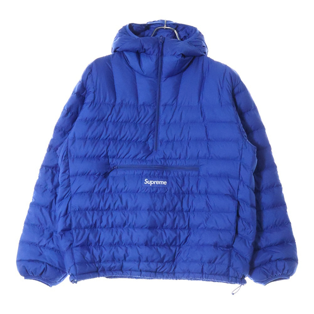 SUPREME(シュプリーム) 23AW ×PERTEX Micro Down Half Zip Hooded Pullover パーテックス マイクロ ハーフジップ フーデット ダウンジャケット ブルー