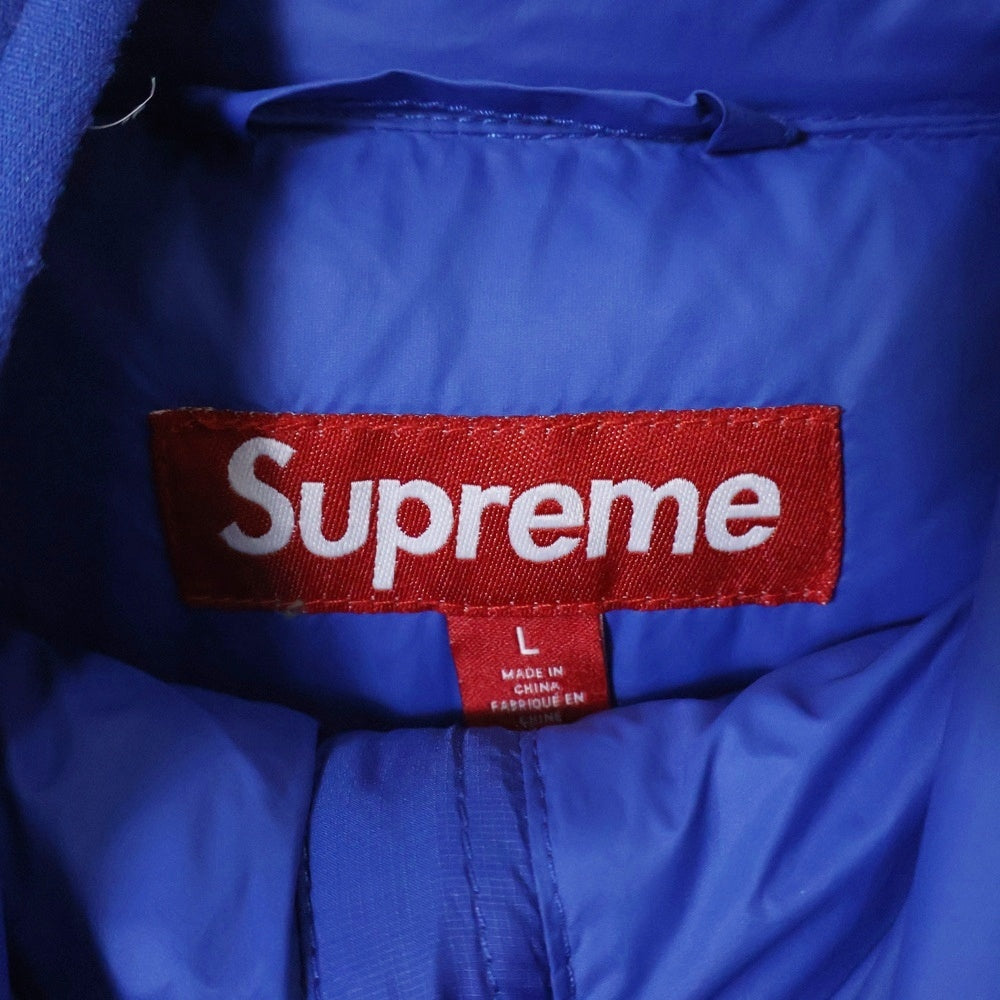 SUPREME(シュプリーム) 23AW ×PERTEX Micro Down Half Zip Hooded Pullover パーテックス マイクロ ハーフジップ フーデット ダウンジャケット ブルー