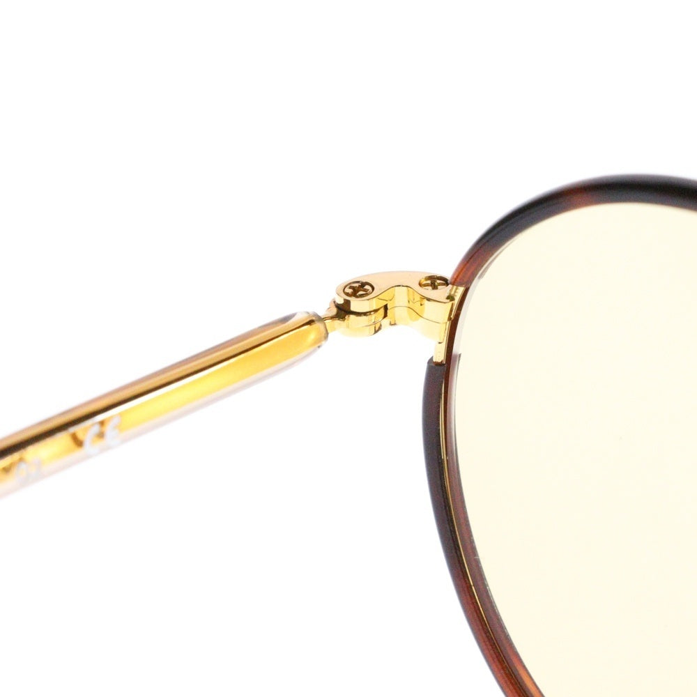NOCHINO OPTICAL(ノチノオプティカル) KYOKUSUI キョクスイ ラウンドシェイプ メタルフレーム サングラス メガネ 眼鏡 ゴールド/ブラウン
