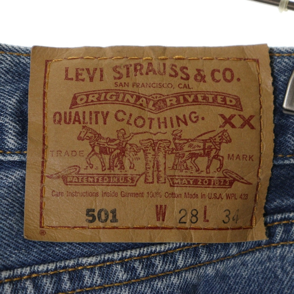 Levi's(リーバイス) 90S VINTAGE 6501-0193 501 FOR WOMEN ヴィンテージ ボタンフライ ストレートデニムパンツ ボタン裏544 USA製 スモールe レディース インディゴ