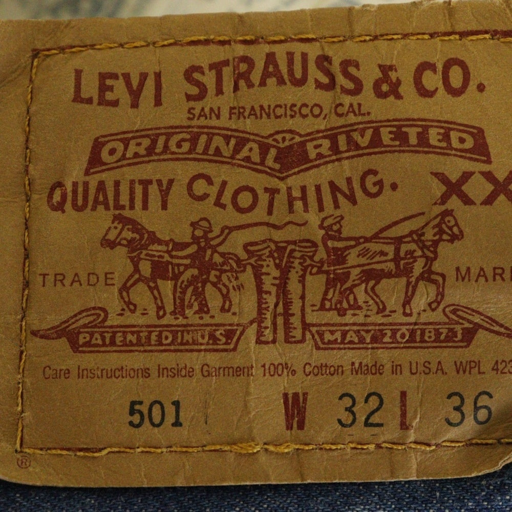 Levi's(リーバイス) 90S VINTAGE 501 BIGE復刻 ヴィンテージ ボタンフライ ストレートデニムパンツ バレンシア製 ボタン裏555 USA製 BIGE インディゴ