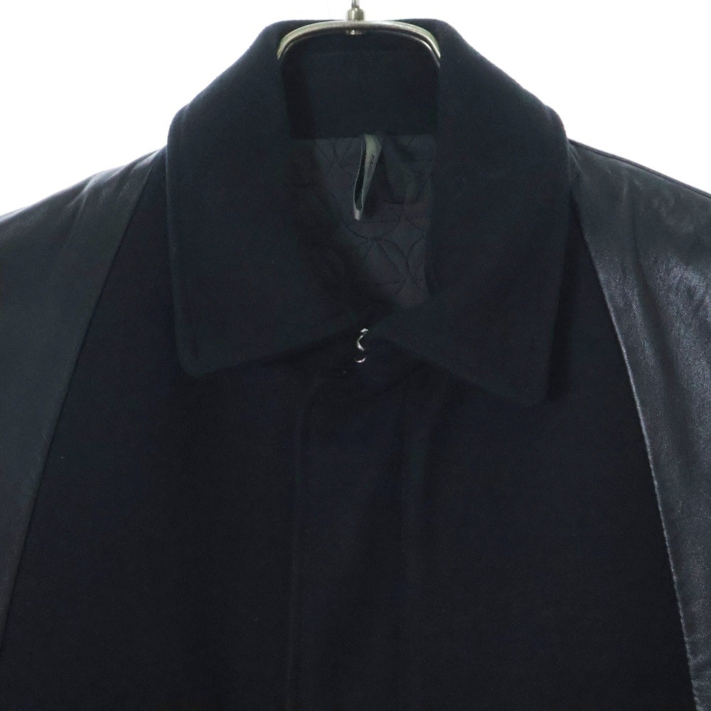Dior HOMME(ディオールオム) ウールナイロン切替 ジップアップ ラムレザージャケット ブラック 333L440V0166