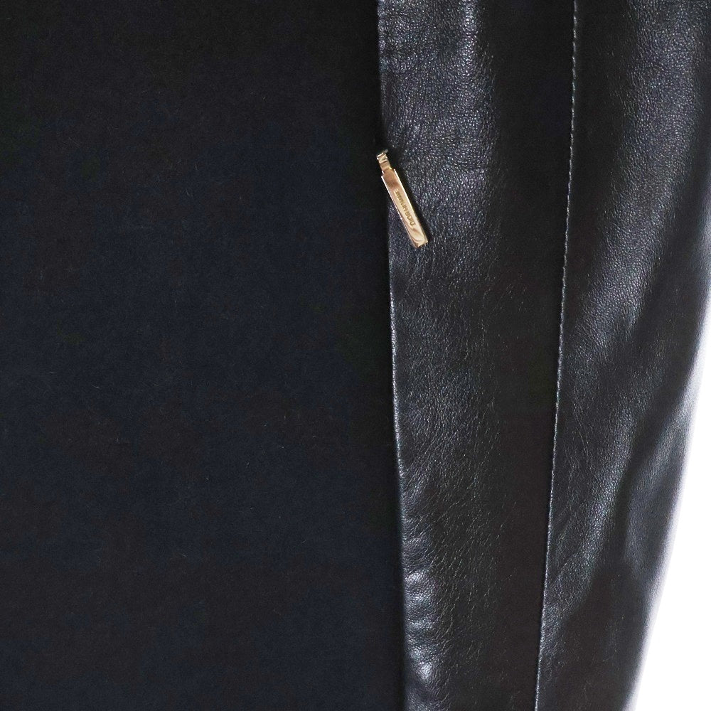 Dior HOMME(ディオールオム) ウールナイロン切替 ジップアップ ラムレザージャケット ブラック 333L440V0166