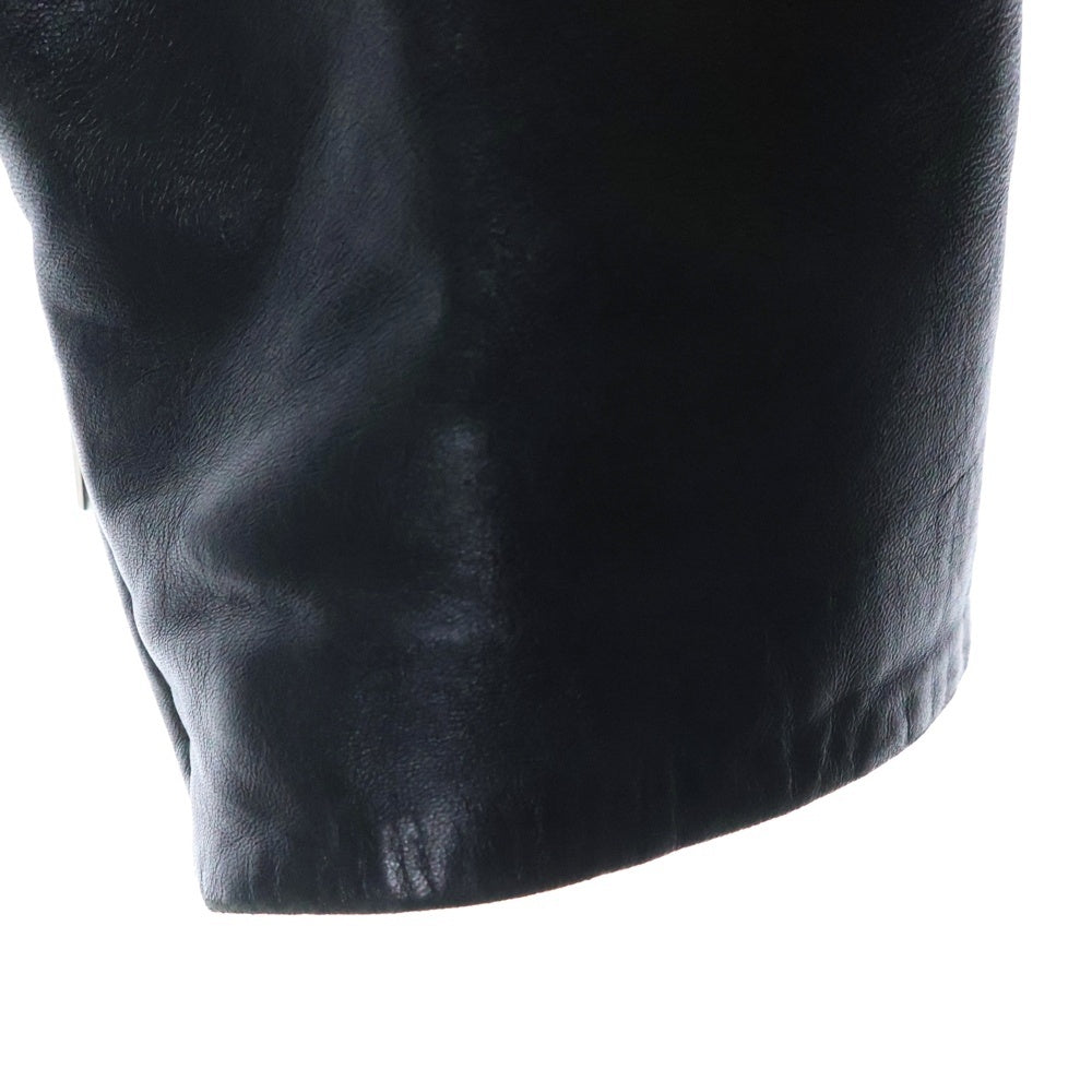 Dior HOMME(ディオールオム) ウールナイロン切替 ジップアップ ラムレザージャケット ブラック 333L440V0166