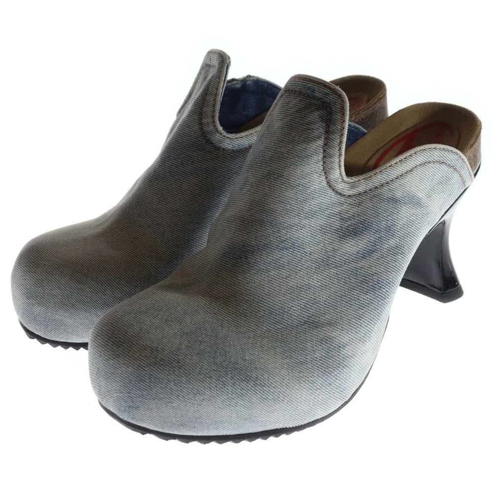 DIESEL(ディーゼル) D-Woodstock ウッドストック デニムハイヒール サンダル ミュール レディース インディゴ