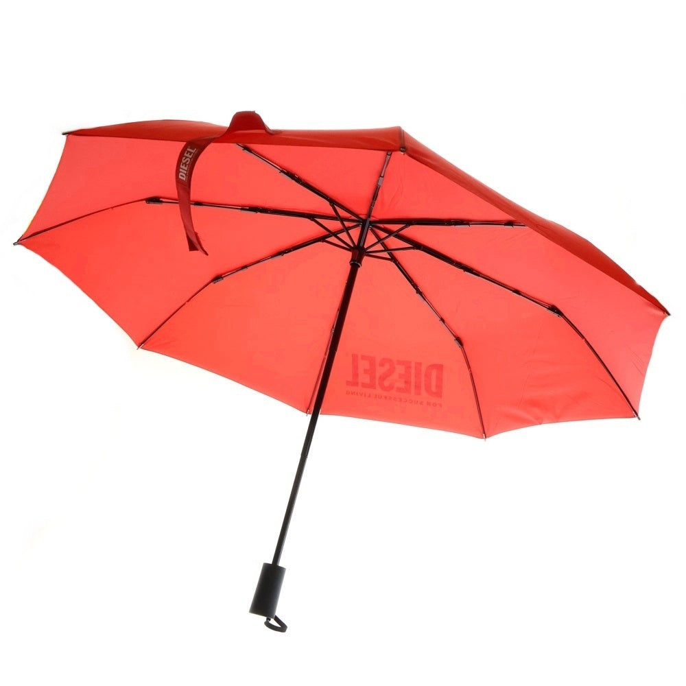 DIESEL(ディーゼル) FOLDING UMBRELLA ロゴデザイン アンブレラ 折り畳み傘 レッド