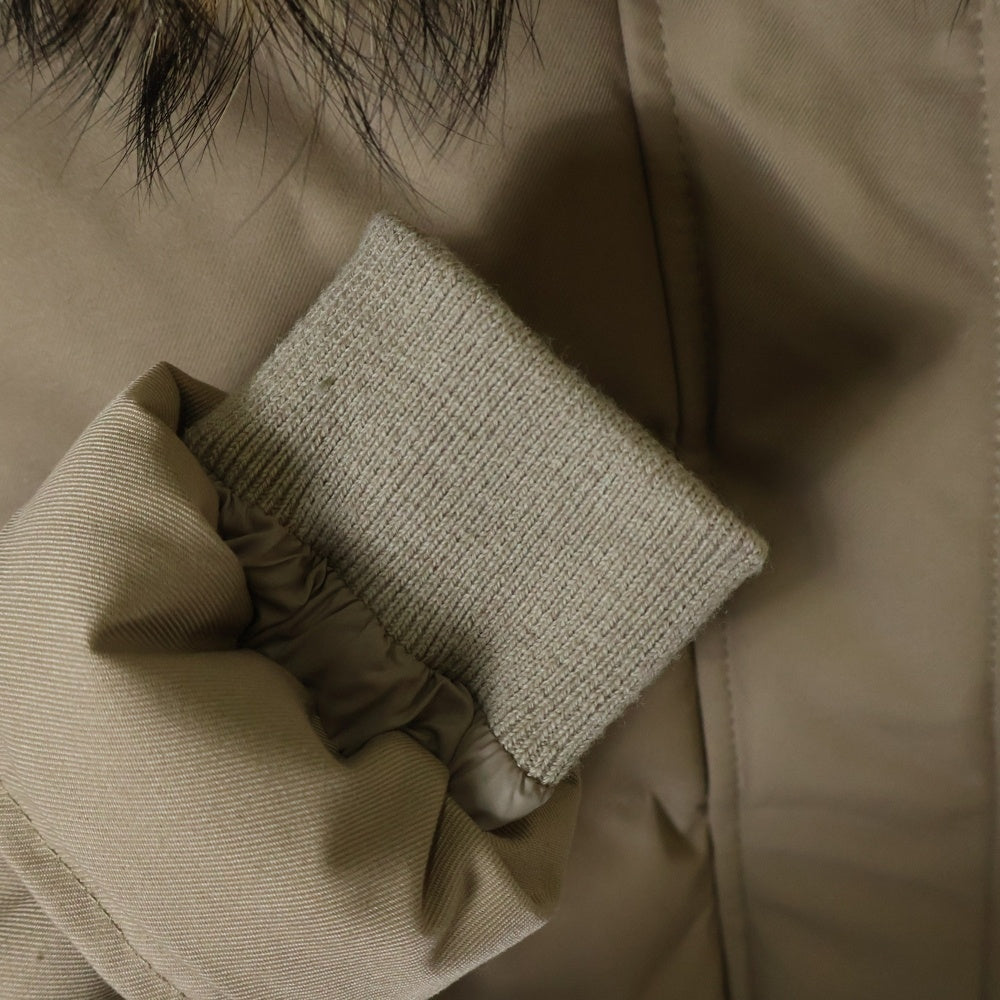 PYRENEX(ピレネックス) GRENOBLE グルノーブル ラクーンファー フーデッド ダウンコート ベージュ レディース HWK037