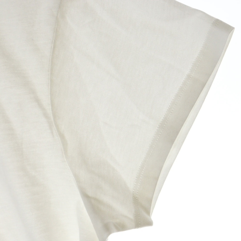 MM6 Maison Margiela(エムエムシックスメゾンマルジェラ) 25SS スネークカレンダーロゴ クルーネック コットン 半袖Tシャツ カットソー ホワイト レディース S62GD0196 S24312