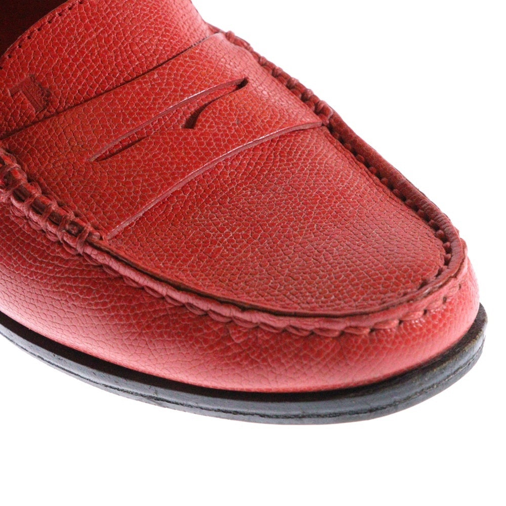 TOD'S(トッズ) モカシン レザー ドライビング コインローファー レッド レディース