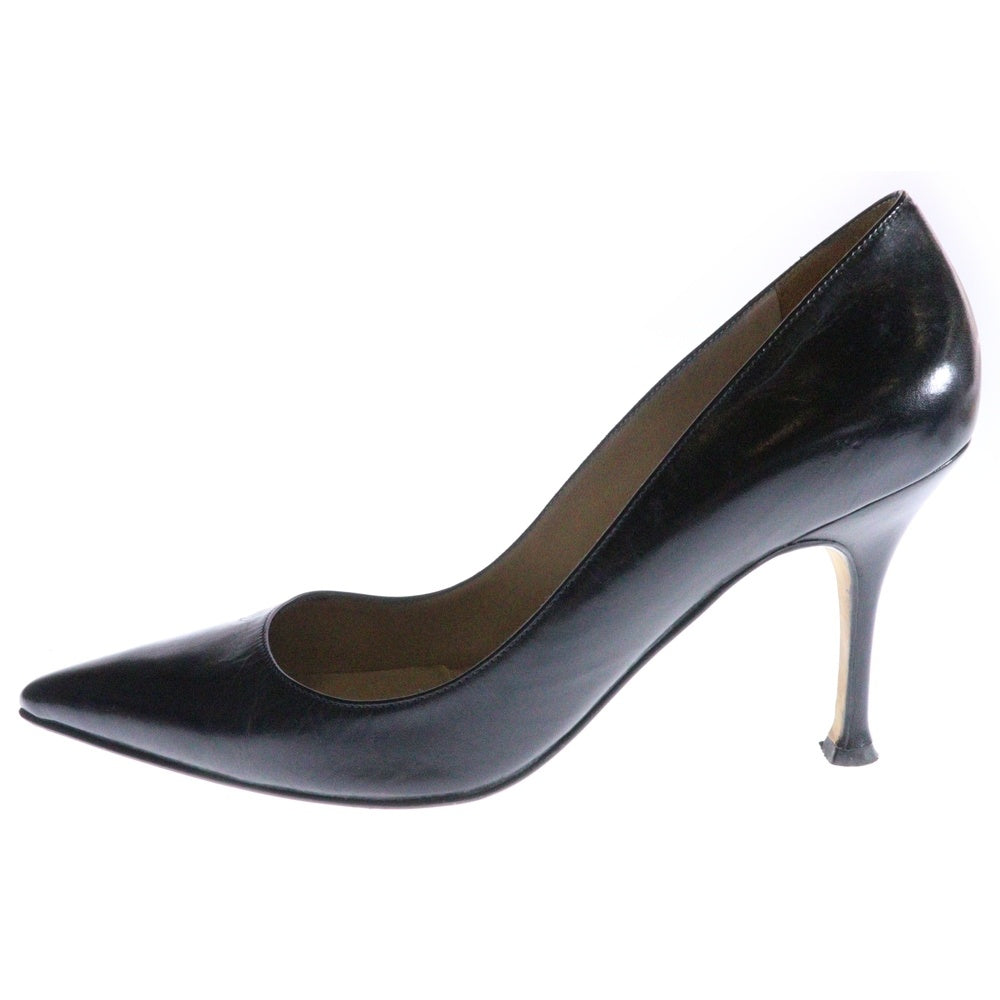 MANOLO BLAHNIK(マノロブラニク) レザー ヒール パンプス ブラック レディース