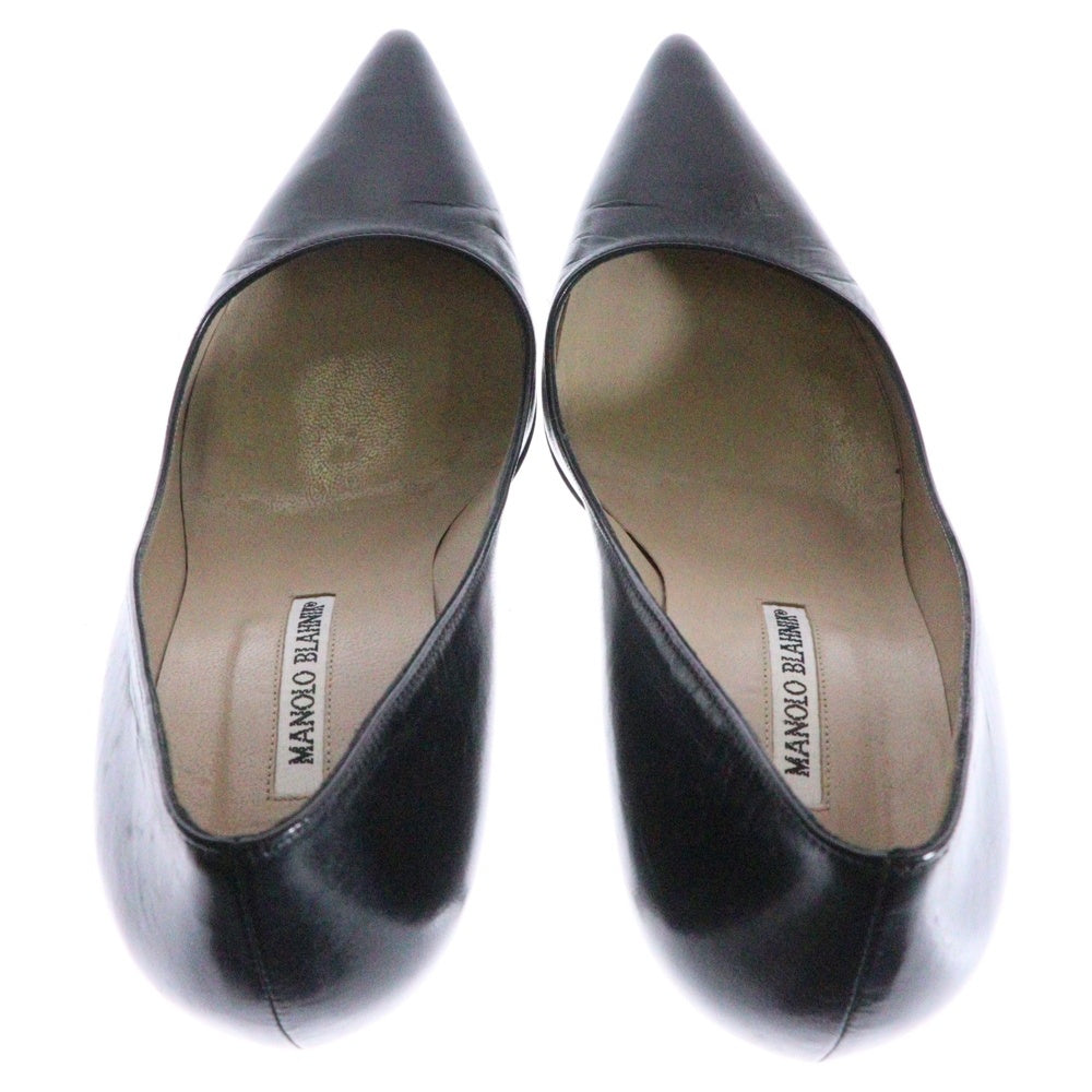 MANOLO BLAHNIK(マノロブラニク) レザー ヒール パンプス ブラック レディース
