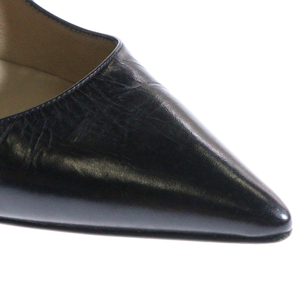 MANOLO BLAHNIK(マノロブラニク) レザー ヒール パンプス ブラック レディース