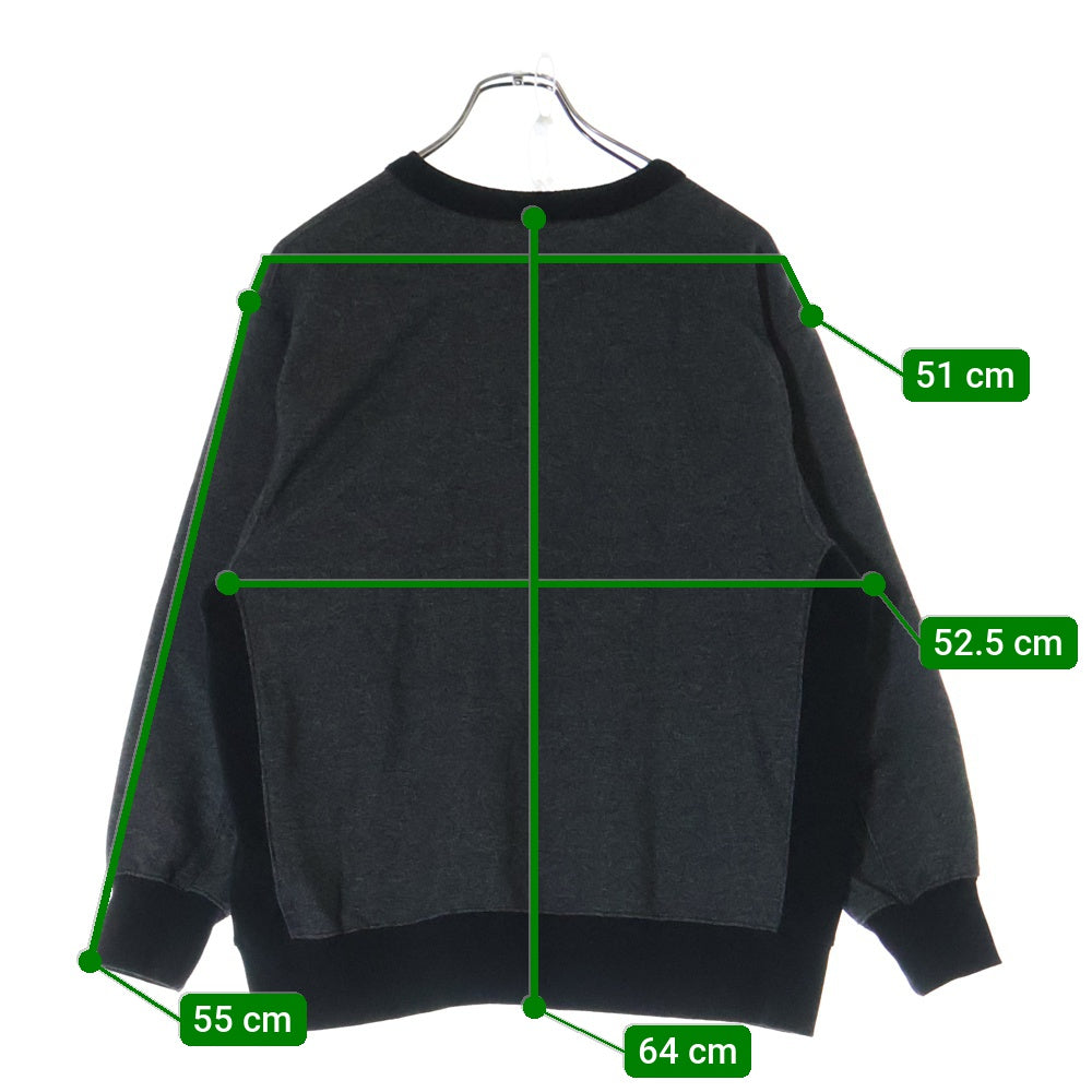 NANGA(ナンガ) ECO HYBRID CREW SWEAT エコ ハイブリッド クルーネックスウェットトレーナー グレー/ブラック NW2241-1F220