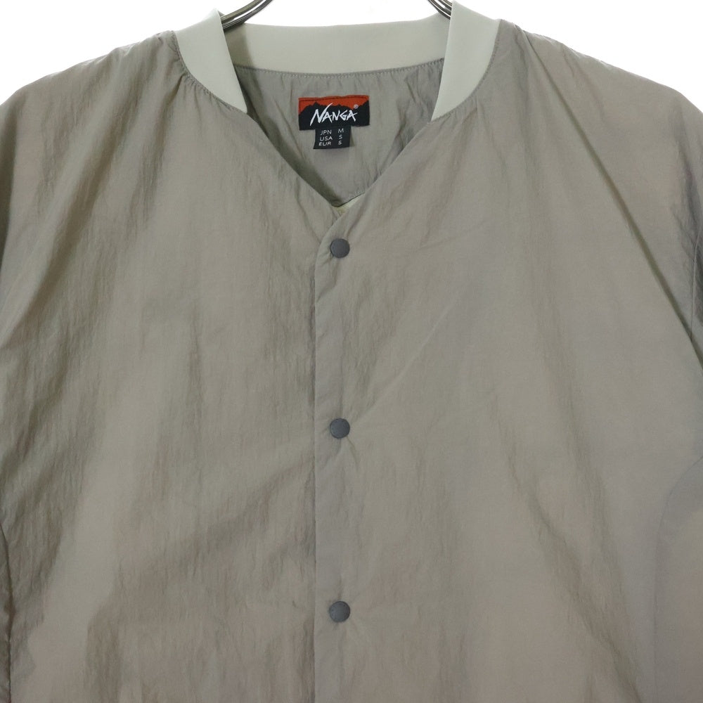 NANGA(ナンガ) NO COLLAR SOFT DOWN CARDIGAN ノーカラー ソフト ダウンカーディガン ベージュ 24SA-1