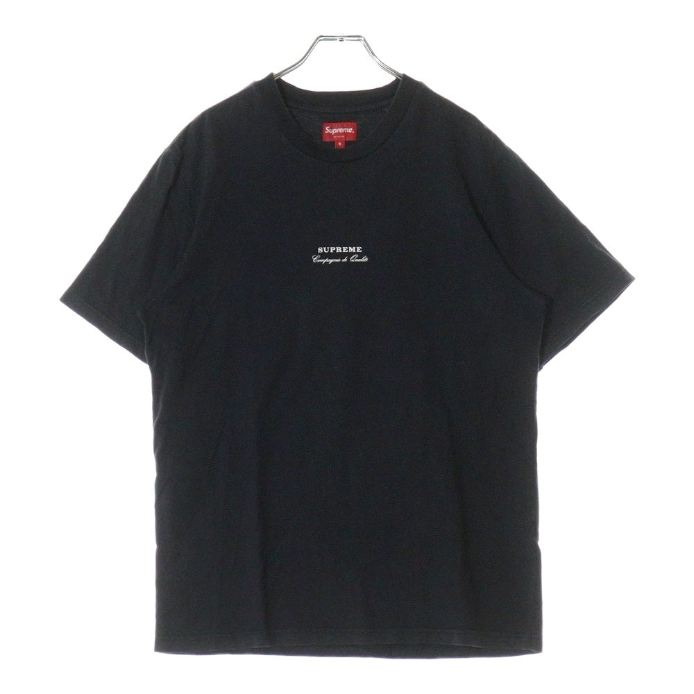 SUPREME(シュプリーム) 19SS Qualite Tee カリテロゴ プリントTシャツ 半袖クルーネックカットソー ブラック