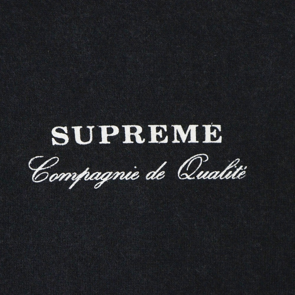 SUPREME(シュプリーム) 19SS Qualite Tee カリテロゴ プリントTシャツ 半袖クルーネックカットソー ブラック