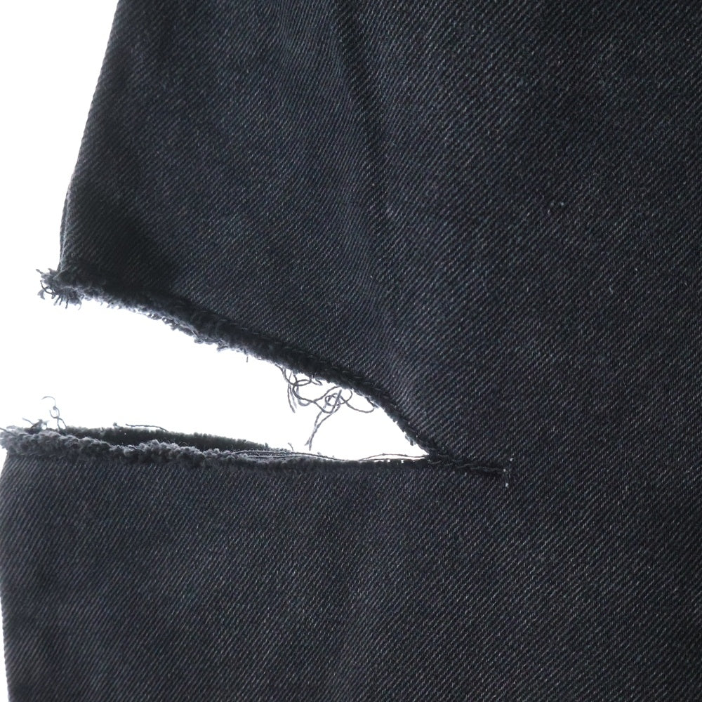 Maison Margiela 1(メゾンマルジェラ) 23AW スラッシュディテール カットアウト デニムパンツ ジーンズ ブラック S51LA0051 S30743