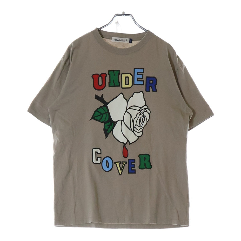 UNDERCOVER(アンダーカバー) SLEEVED ROUND NECK スリーブド ラウンドネック プリント 半袖Tシャツ カットソー ベージュ UC2C3807