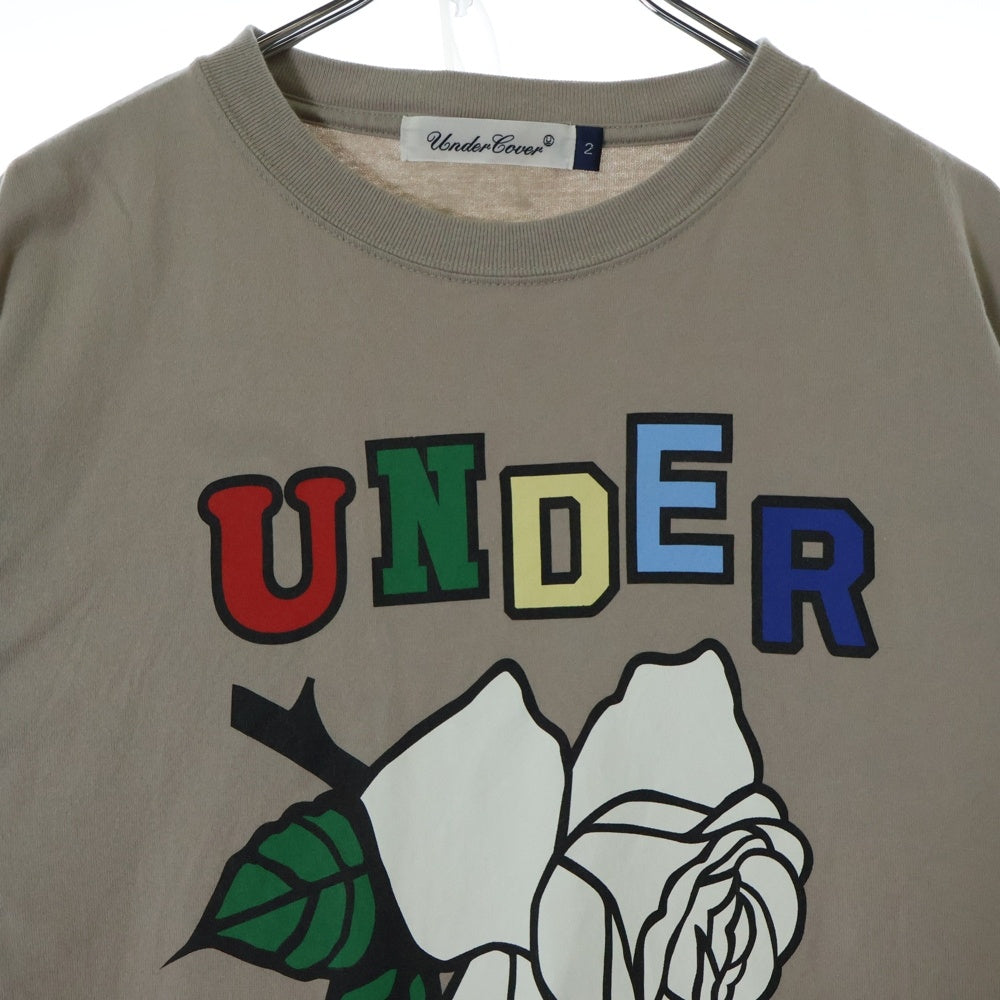 UNDERCOVER(アンダーカバー) SLEEVED ROUND NECK スリーブド ラウンドネック プリント 半袖Tシャツ カットソー ベージュ UC2C3807