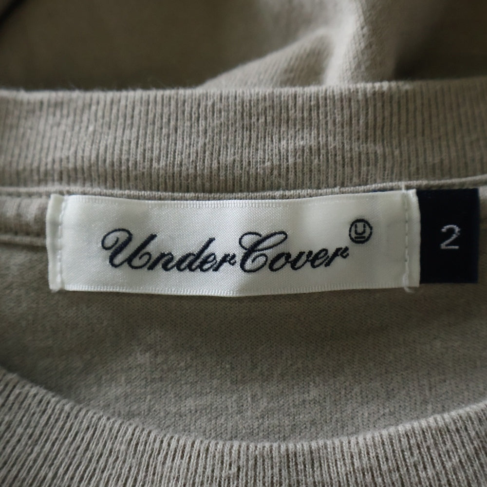 UNDERCOVER(アンダーカバー) SLEEVED ROUND NECK スリーブド ラウンドネック プリント 半袖Tシャツ カットソー ベージュ UC2C3807