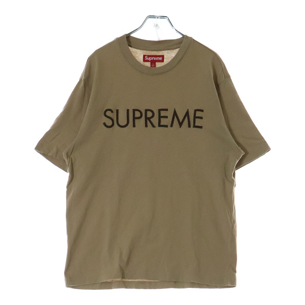 SUPREME(シュプリーム) 25SS Capital S/S Top キャピタル ロゴプリント 半袖Tシャツ カットソー ベージュ