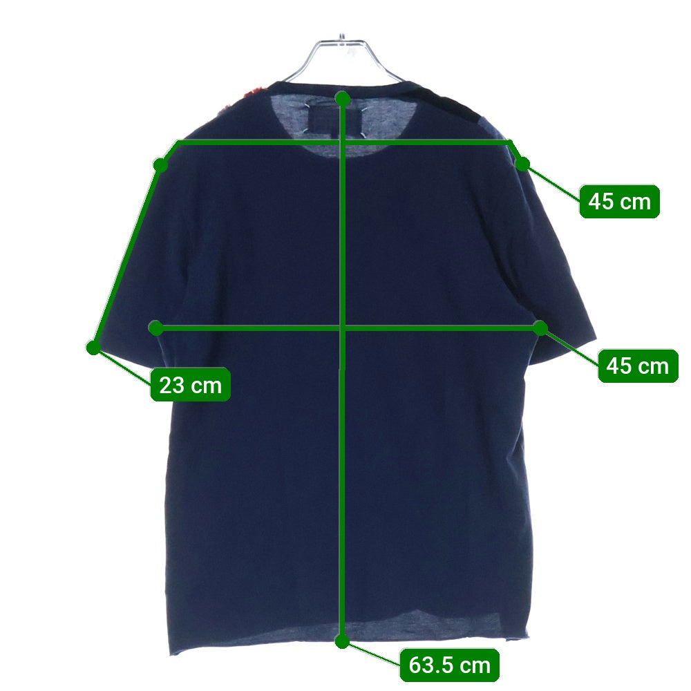 Maison Margiela 10(メゾン マルジェラ) 16SS PATCH TEE 切替 パッチ 半袖Tシャツ カットソー ネイビー S50GC0440 S22816