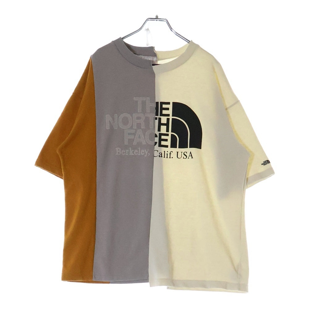 THE NORTH FACE PURPLE LABEL(ノースフェイスパープルレーベル) 19SS ASYMMETRY LOGO TEE アシンメトリー 切替 ロゴ 半袖Tシャツ カットソー マルチカラー NT3916N
