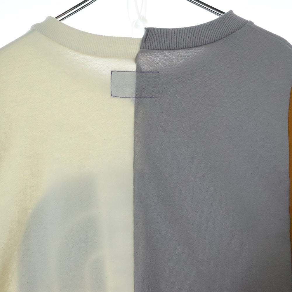 THE NORTH FACE PURPLE LABEL(ノースフェイスパープルレーベル) 19SS ASYMMETRY LOGO TEE アシンメトリー 切替 ロゴ 半袖Tシャツ カットソー マルチカラー NT3916N