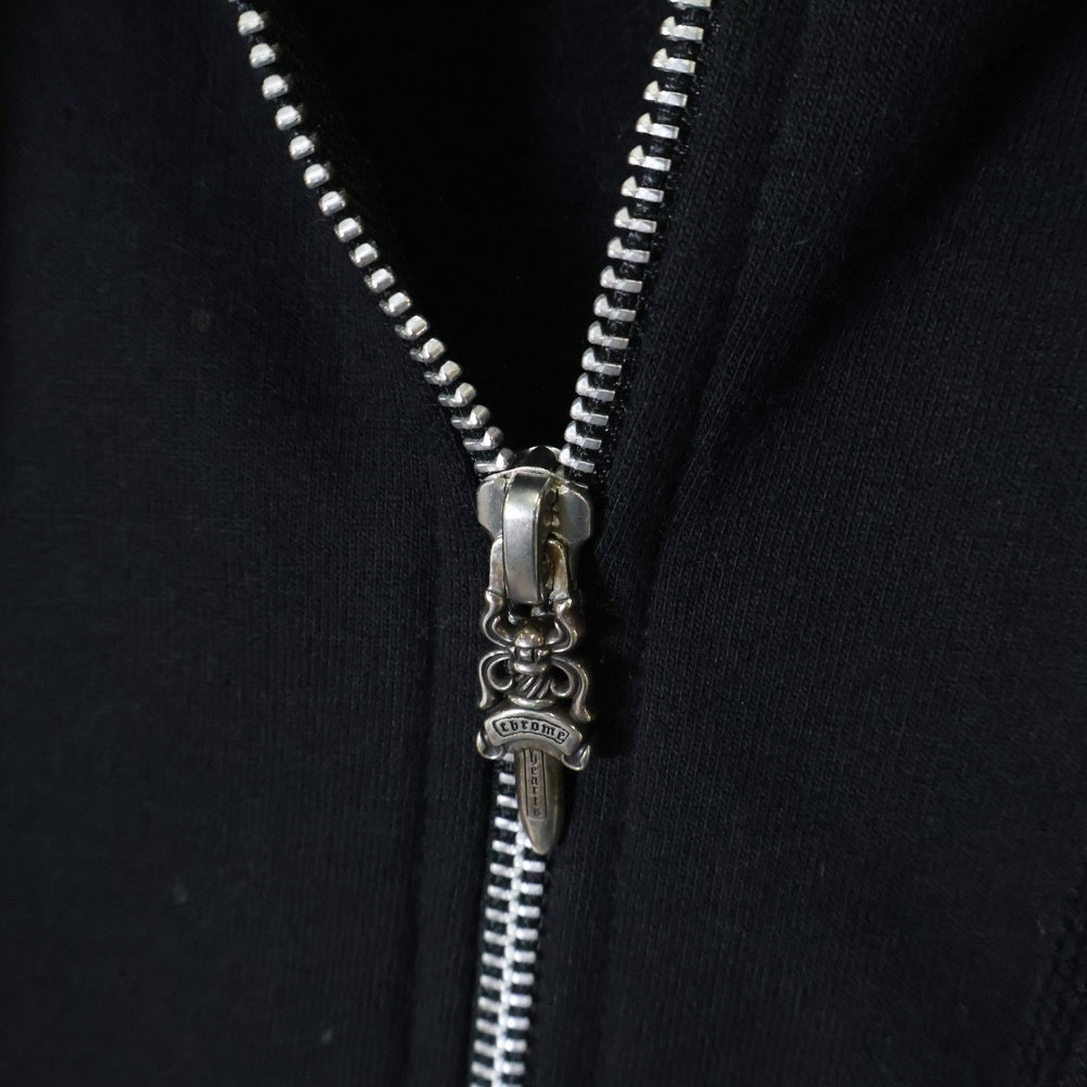 CHROME HEARTS(クロムハーツ) SWTSHRT HD ZIP LTD ジップパーカー 台湾限定 バックホースシュージップアップパーカー フーディ ブラック